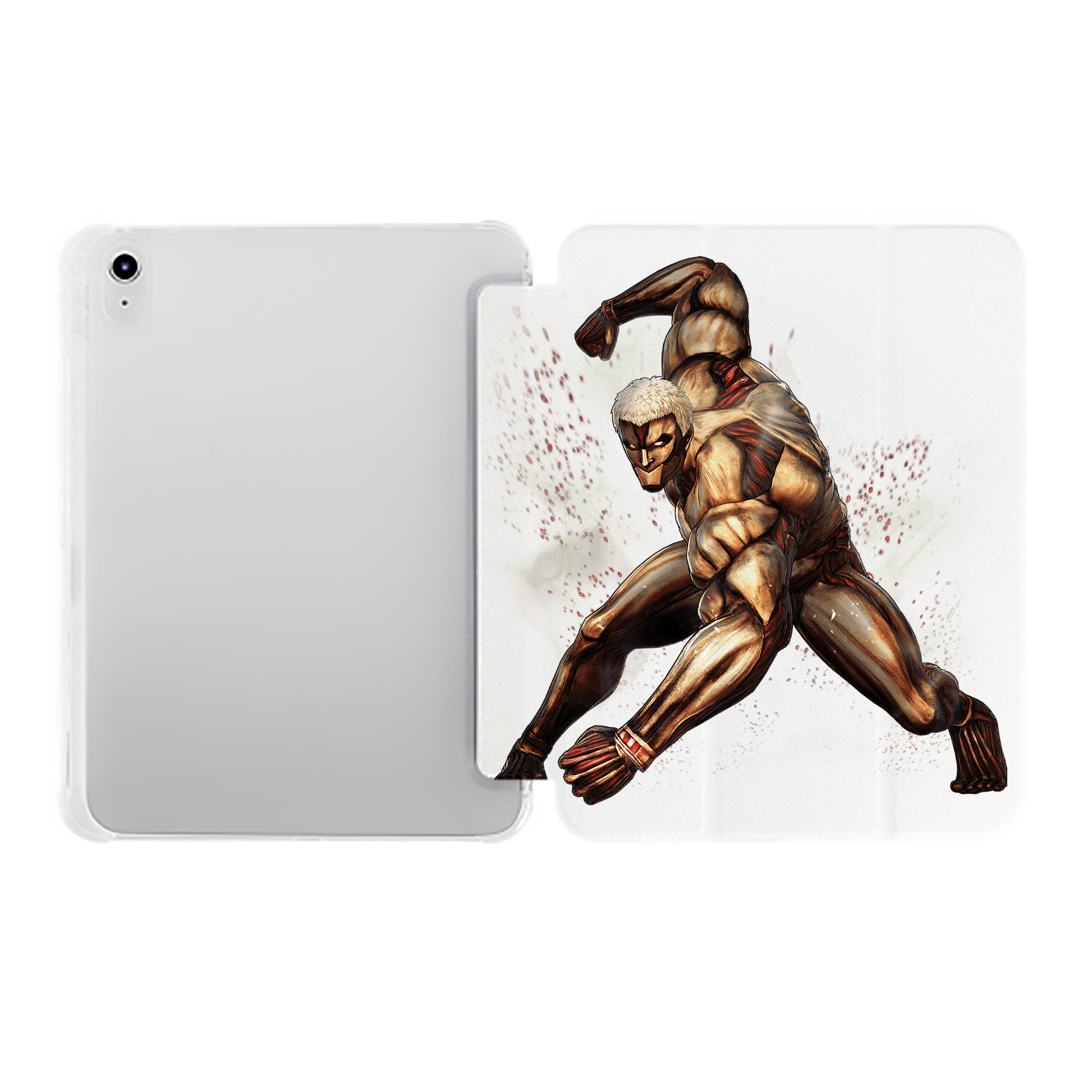 （画像用） 進撃の巨人 Attack on Titan IPad ケース ペン収納付き 三つ折りスタンド PUレザー×シリコン 対応機種9.5/10.5/10.9インチ